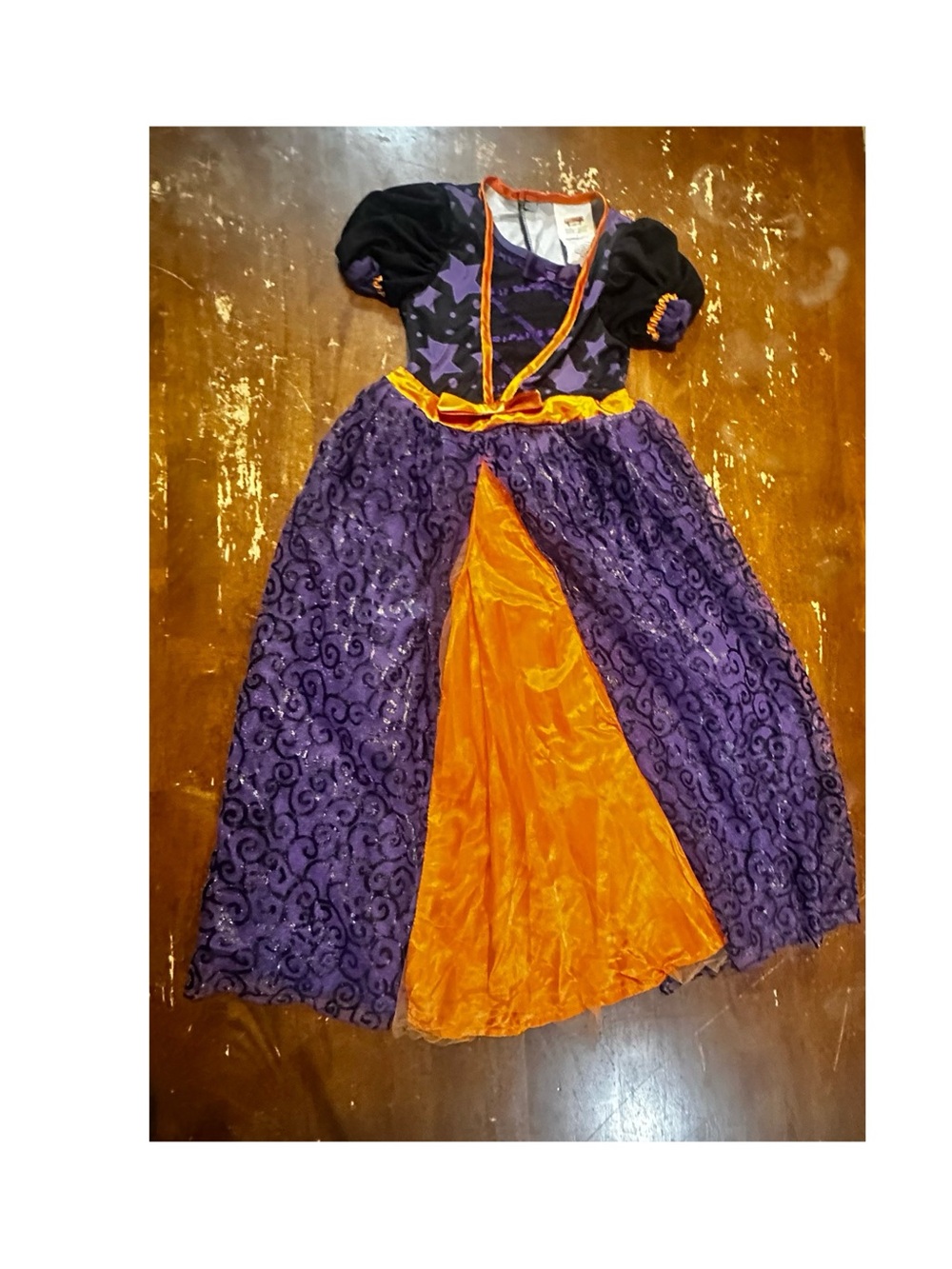 Spooktacular Creations Purple & Orange Girls' Witch Costume Dress Size Small